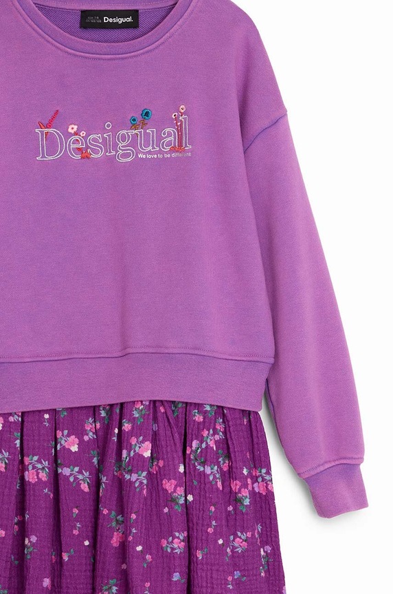 Dievča Dievčenské šaty Desigual 24WGVK10 fialová