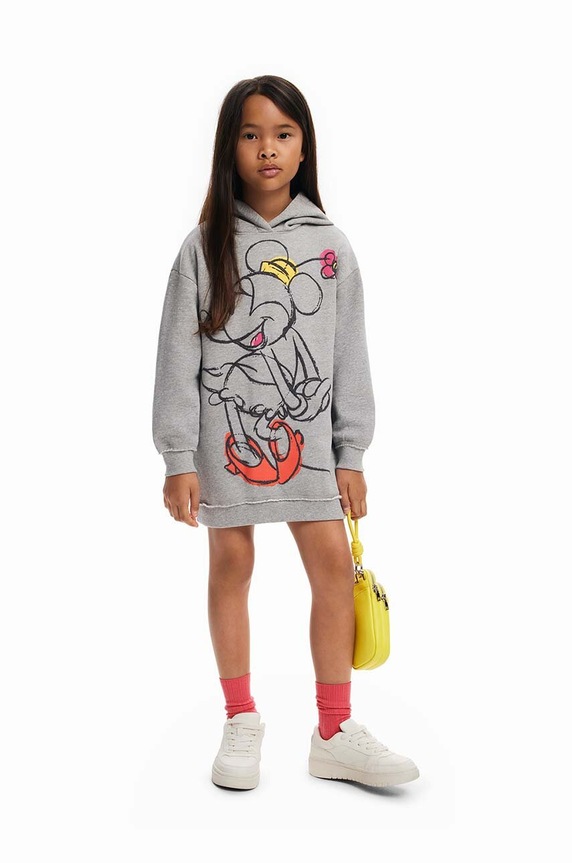 Desigual rochie fete MINNIE MOUSE mini gri 24WGVK07