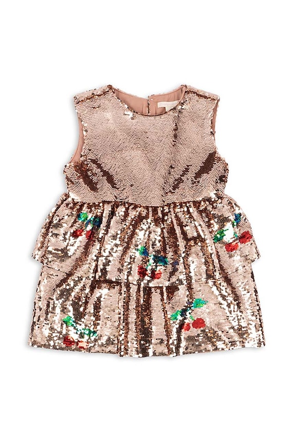 Konges Sløjd gyerek ruha LULU DRESS ujjatlan bézs KS101574