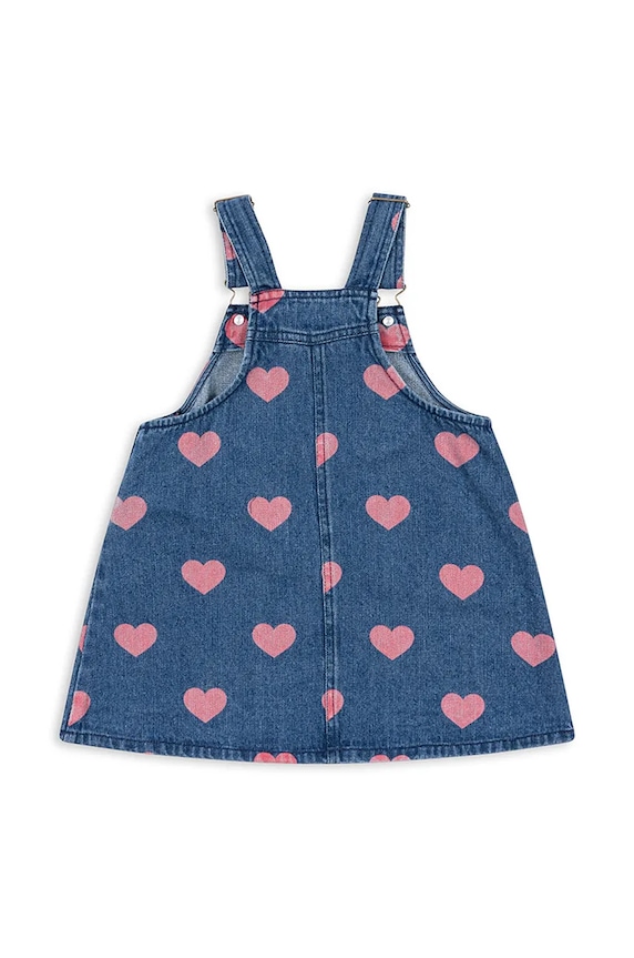 DÍVKA Dětské riflové šaty Konges Sløjd MAGOT OVERALL DRESS GOTS KS101588 modrá