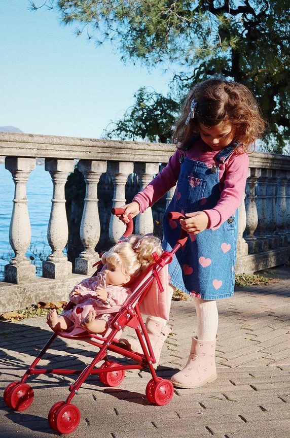 Dětské riflové šaty Konges Sløjd MAGOT OVERALL DRESS GOTS KS101588