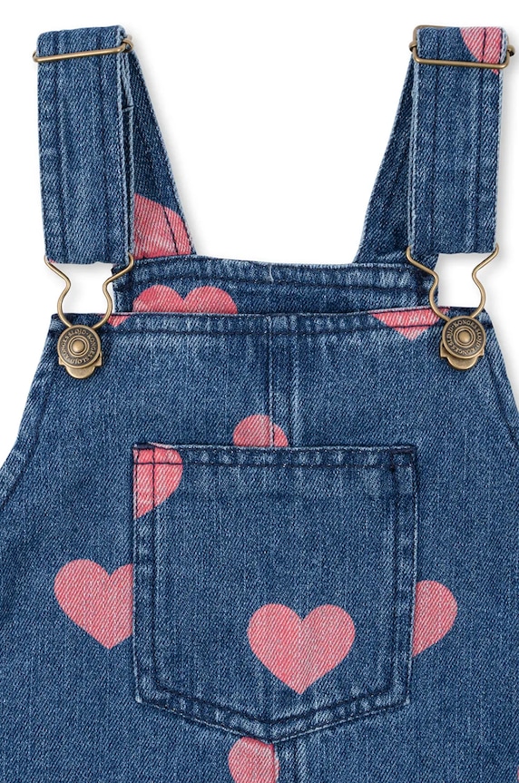 Dětské riflové šaty Konges Sløjd MAGOT OVERALL DRESS GOTS modrá KS101588
