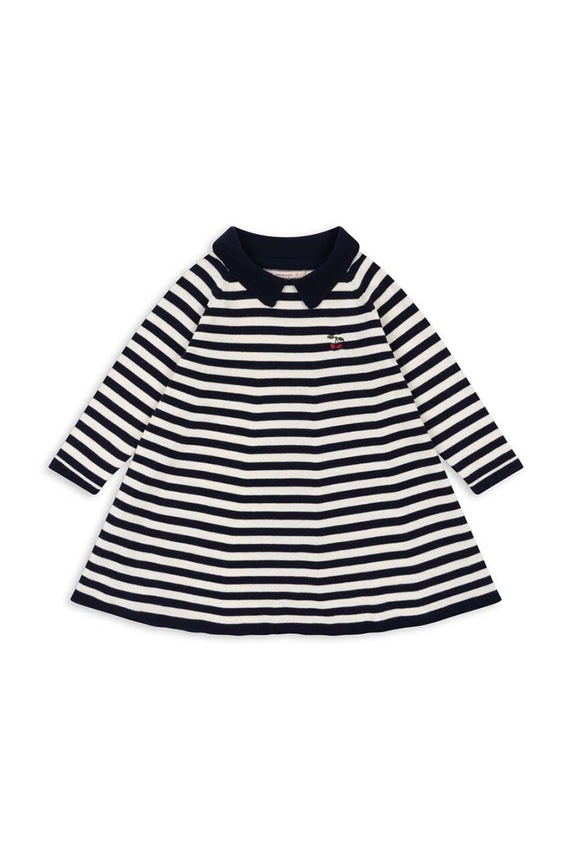 Φόρεμα Konges Sløjd VENTON KNIT DRESS GOTS εμπριμέ σκούρο μπλε KS101723