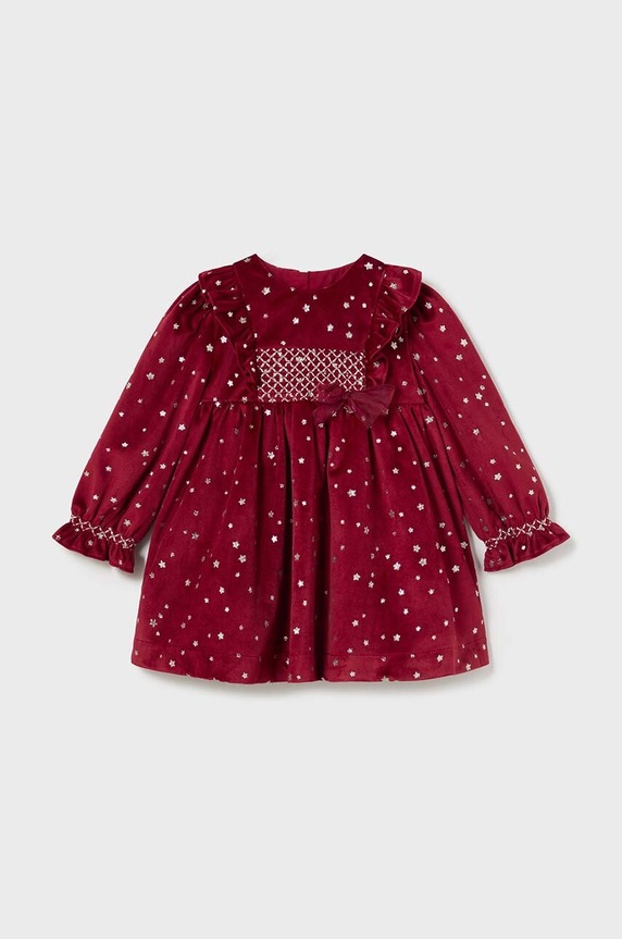 Mayoral sukienka dziecięca rozkloszowany bordowy 2904.4A.Baby.9BYH