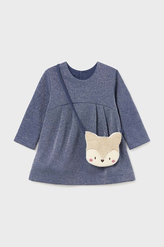 Παιδικό φόρεμα με τσάντα Mayoral μακρύ μπλε 2915.4E.Baby.9BYH