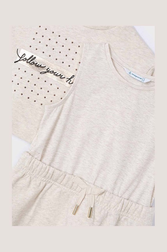 Mayoral sukienka i bluza dziecięca 4927.6H.Mini.9BYH beżowy AW24