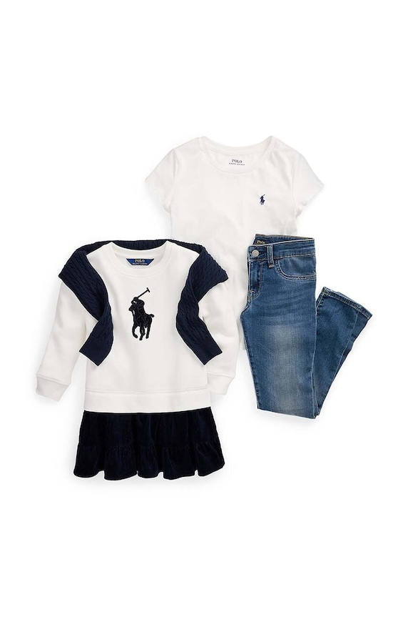 Polo Ralph Lauren rochie fete alb 312950935001