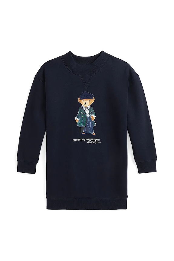 Dívčí šaty Polo Ralph Lauren 312952155001 námořnická modř AW24