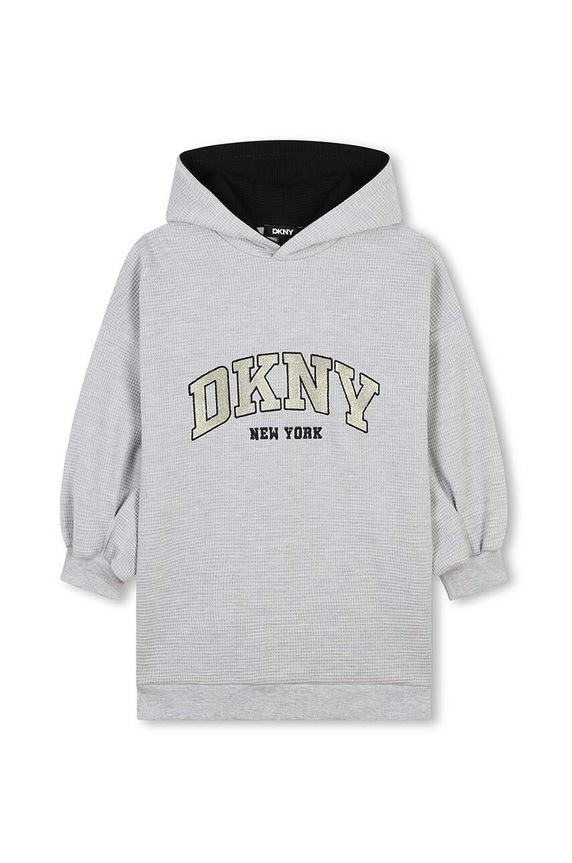 Dječja haljina Dkny natpis siva D60264.114.150