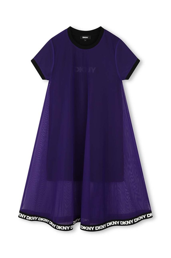 Dívčí šaty Dkny D62062.126.150 fialová AW24