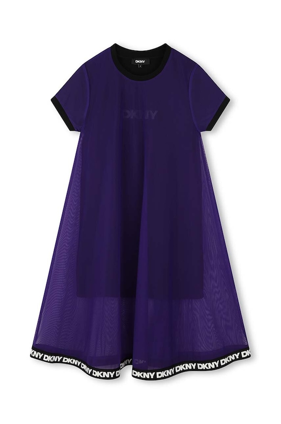Dívčí šaty Dkny D62062.126.150 fialová AW24