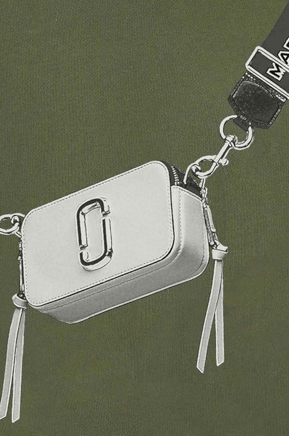 Παιδικό βαμβακερό φόρεμα Marc Jacobs πράσινο W60363.86.108