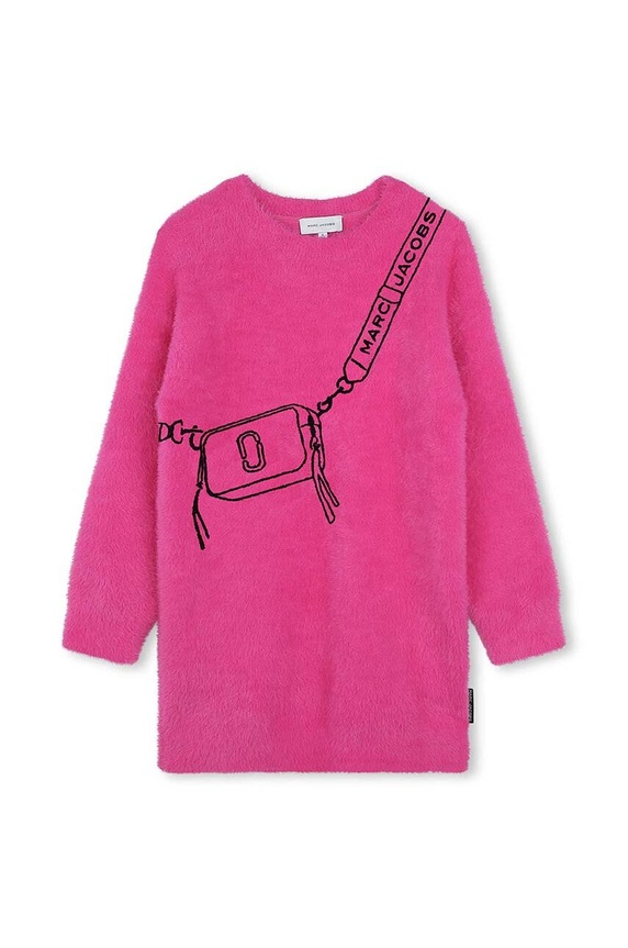 Dievčenské šaty Marc Jacobs pletenina ružová W60386.114.150