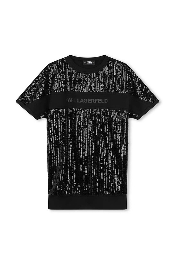 Dječja haljina Karl Lagerfeld Z30186.156.162 crna AW24