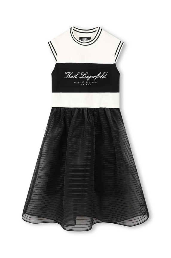 Dievčenské šaty Karl Lagerfeld látka čierna Z30190.102.108
