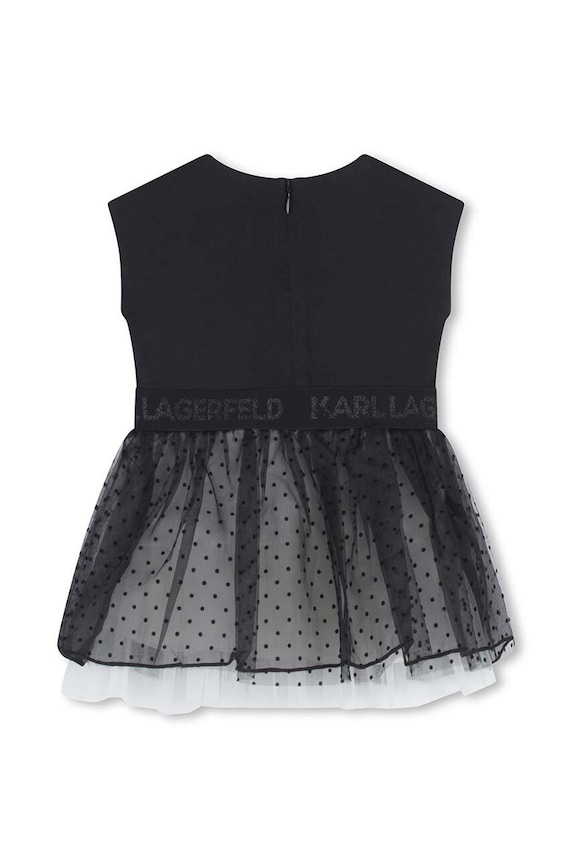 Dievčenské šaty Karl Lagerfeld Z30278.86.94 čierna AW24