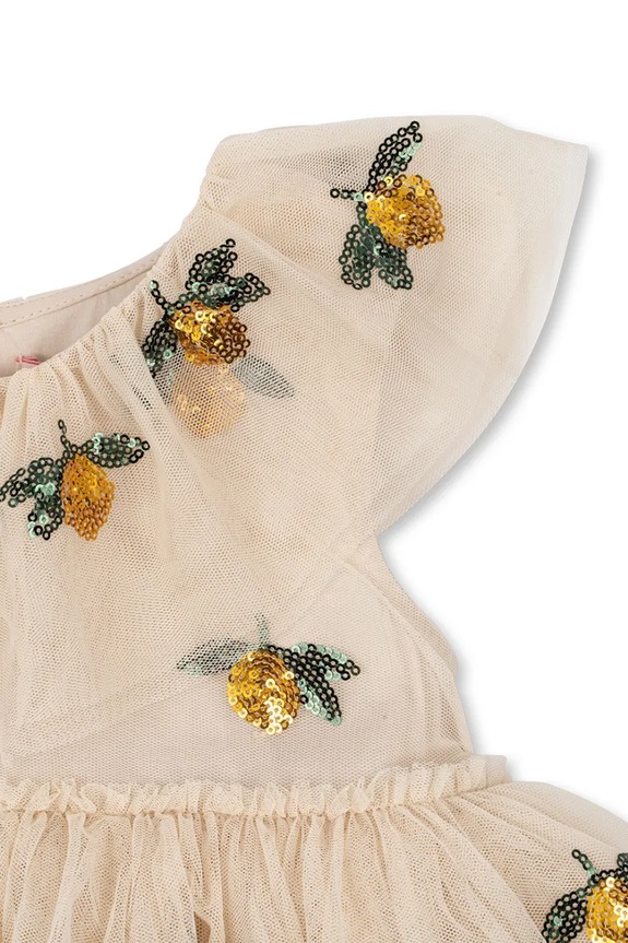 Παιδικό φόρεμα Konges Sløjd YVONNE FAIRY DRESS μπεζ KS102156