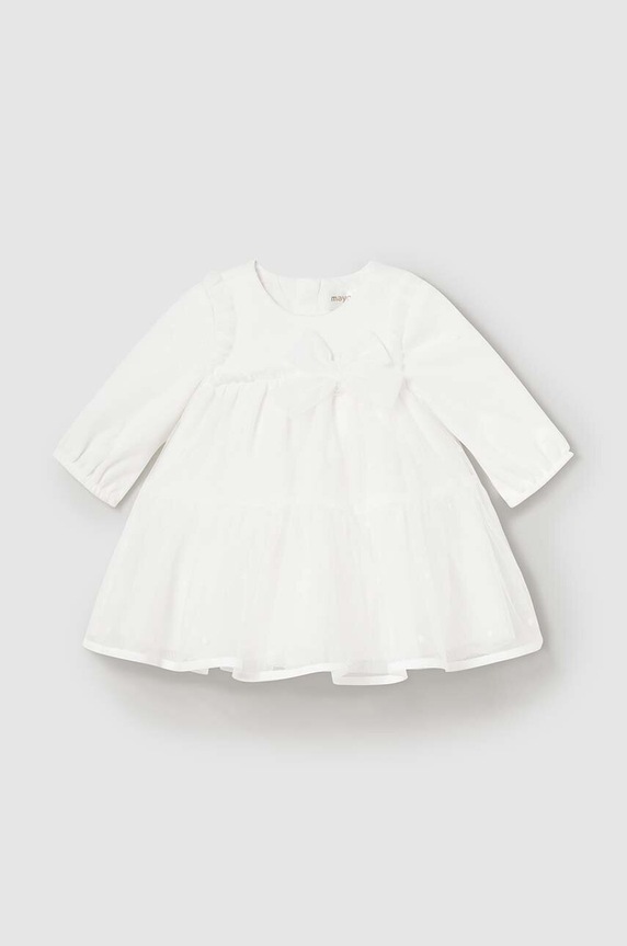 Φόρεμα μωρού Mayoral Newborn μακρύ μπεζ 2805.2L.Newborn.9BYH