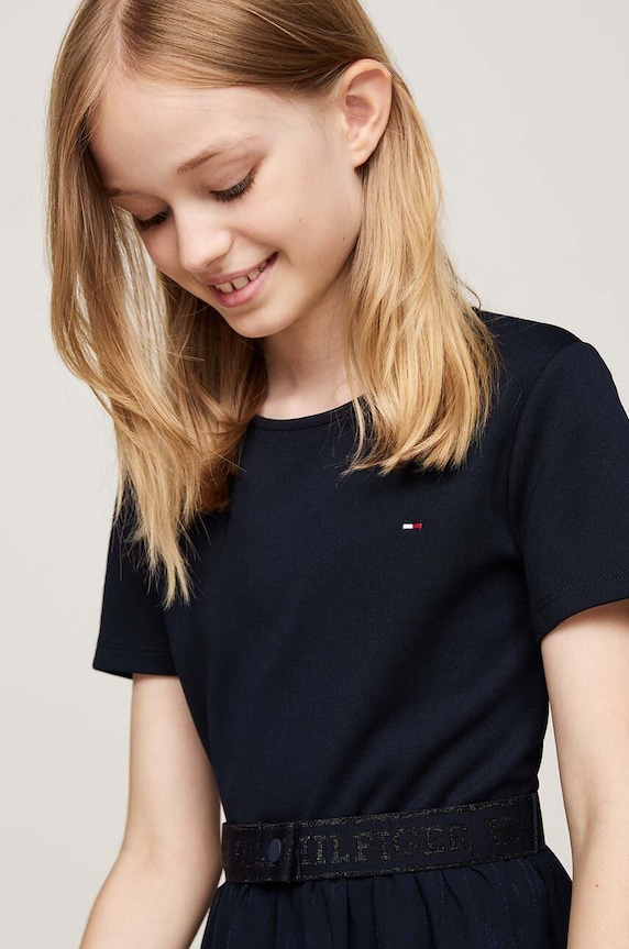 DÍVKA Dívčí šaty Tommy Hilfiger KG0KG08197.9BYH.104.122 námořnická modř