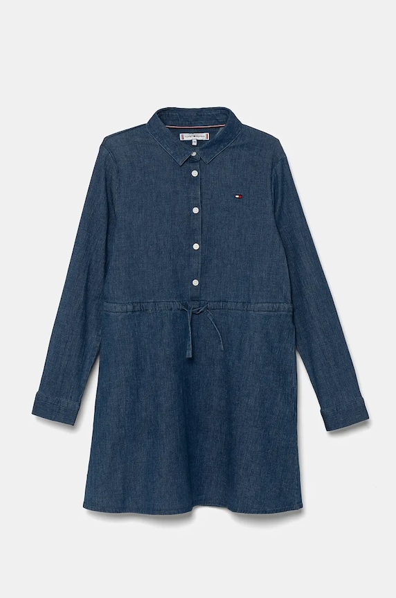 Детска дънкова рокля Tommy Hilfiger еластичен тъмносин KG0KG08501.9BYH.