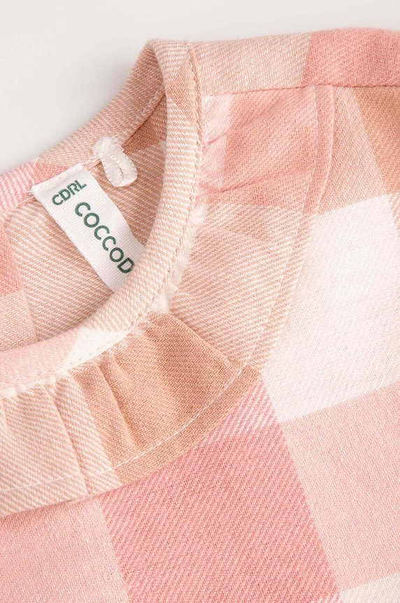 Момиче Бебешка памучна рокля Coccodrillo ZC4128101FGN бял