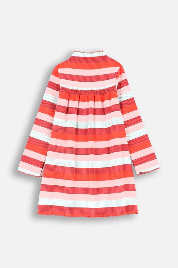 Otroška bombažna obleka Coccodrillo ZC4129101RGK bela AW24