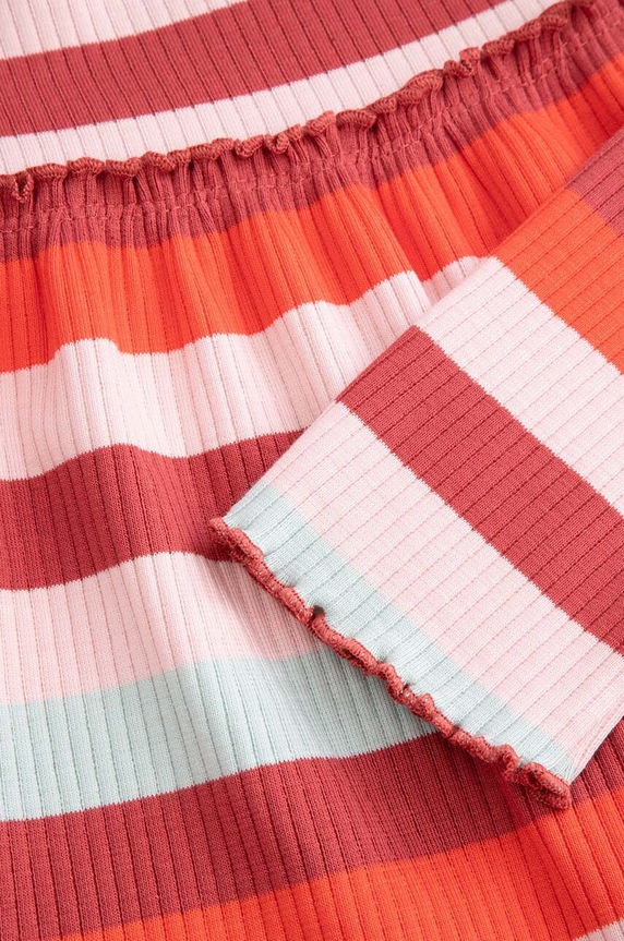 Otroška bombažna obleka Coccodrillo bela ZC4129101RGK