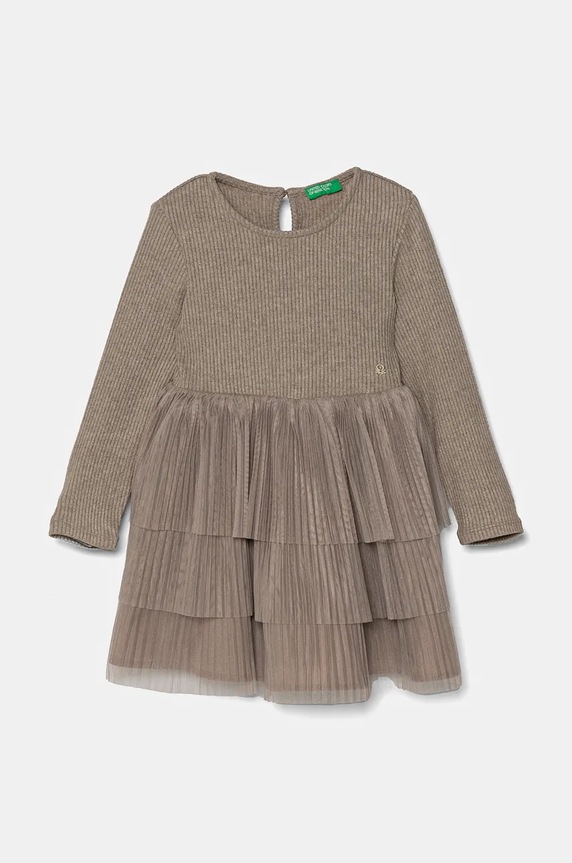 United Colors of Benetton gyerek ruha hosszú szürke 4TQFGV022.P.Seasonal