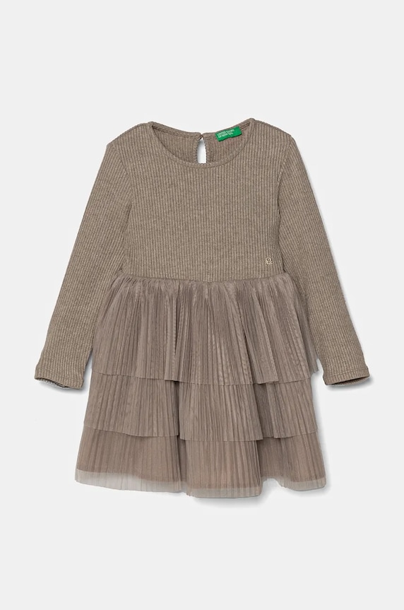 United Colors of Benetton gyerek ruha hosszú szürke 4TQFGV022.P.Seasonal
