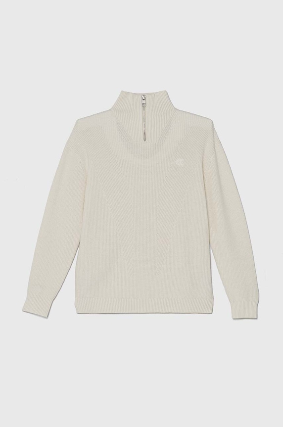 Detský bavlnený sveter Calvin Klein Jeans IB0IB02153.9BYH béžová AW24