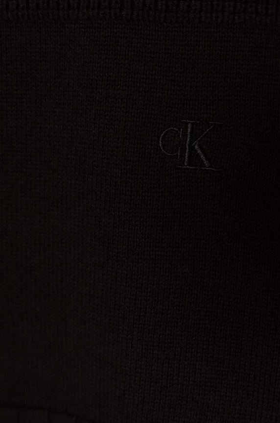 Αγορίστικα Παιδικό βαμβακερό πουλόβερ Calvin Klein Jeans IB0IB02156.9BYH μαύρο