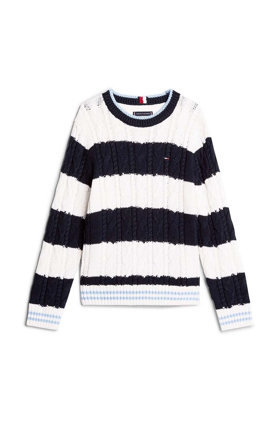 Detský sveter Tommy Hilfiger KB0KB09075.9BYH.116.122 tmavomodrá AW24