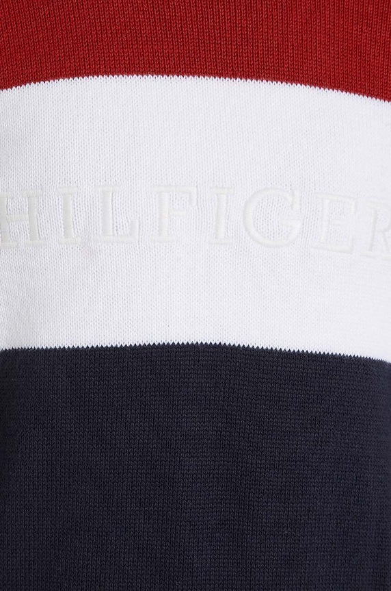 Tommy Hilfiger sweter bawełniany dziecięcy czerwony KB0KB09150.9BYH.128.176