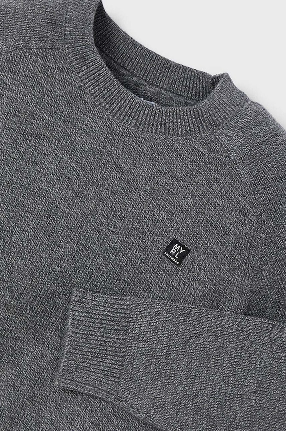 Mayoral sweter z domieszką wełny dziecięcy 311.5F.Mini.9BYH szary AW24
