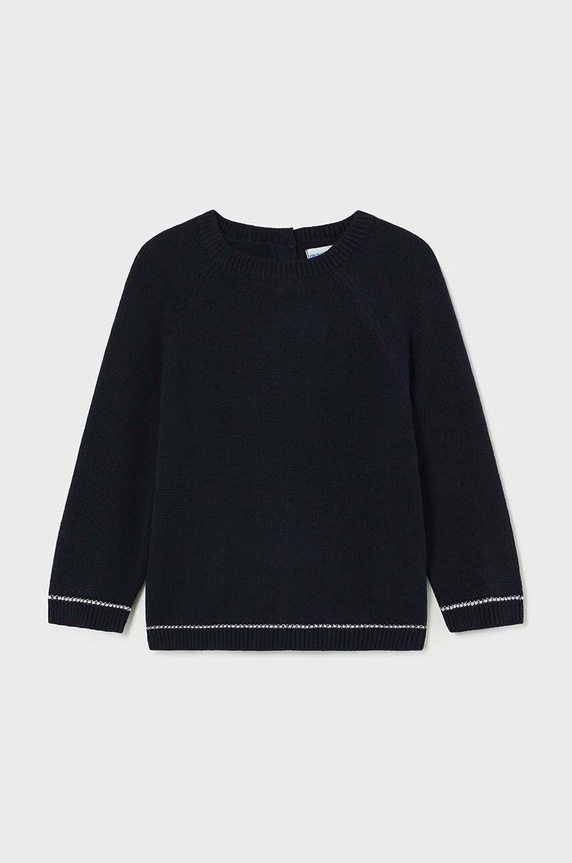 Mayoral sweter z domieszką wełny dziecięcy z domieszką wełny granatowy 351.3G.Baby.9BYH