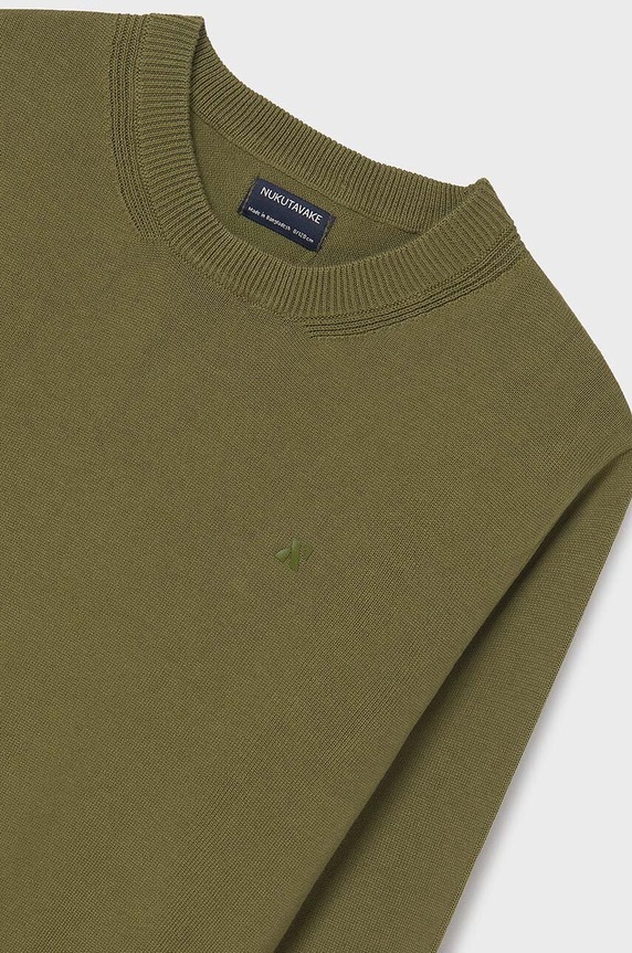 Mayoral sweter bawełniany dziecięcy 354.7C.Junior.9BYH zielony AW24