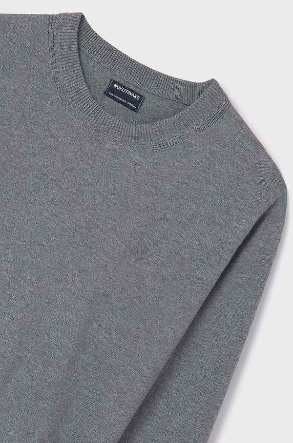 Mayoral sweter bawełniany dziecięcy 354.7C.Junior.9BYH szary AW24