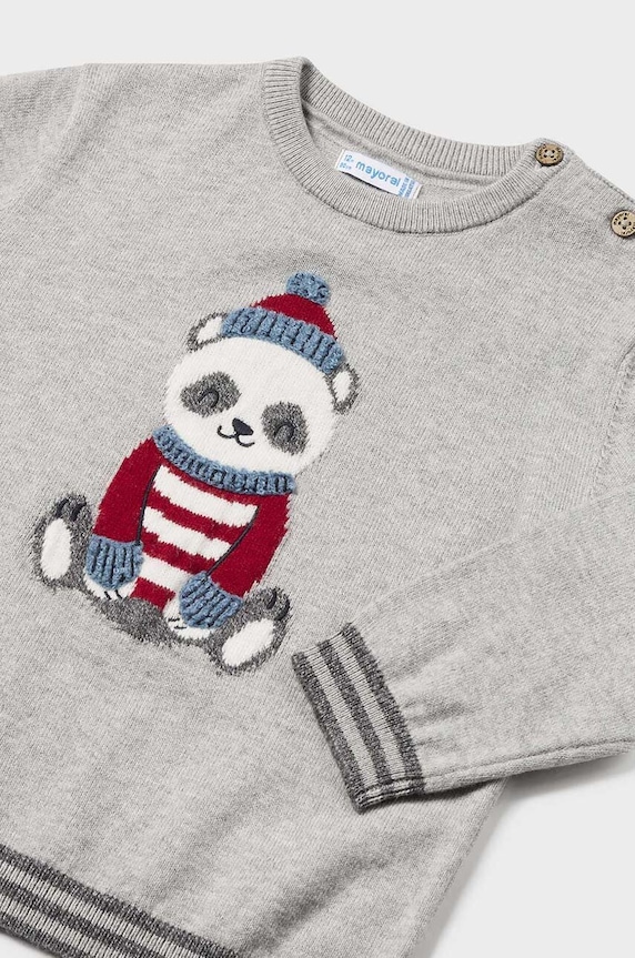 Chłopiec Mayoral sweter z domieszką wełny niemowlęcy 2313.3C.Baby.9BYH szary