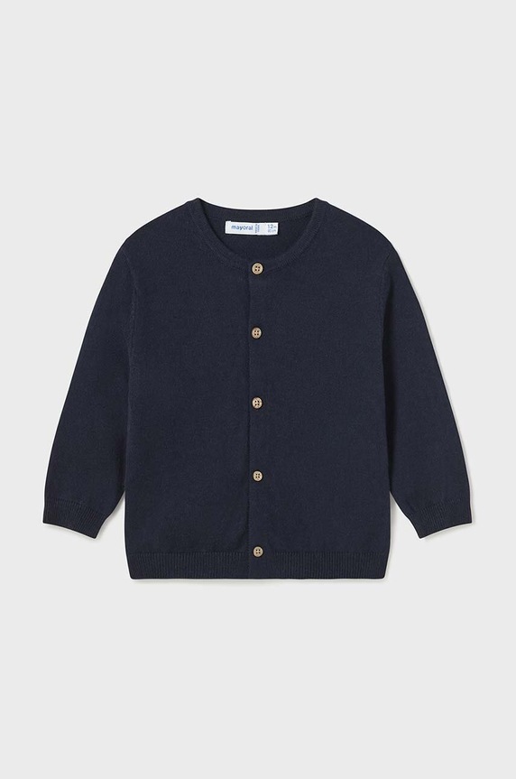 Παιδική ζακέτα από μείγμα μαλλιού Mayoral με μείγμα μαλλιού σκούρο μπλε 2320.3B.Baby.9BYH