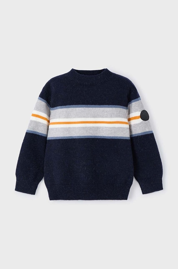 Mayoral sweter z domieszką wełny dziecięcy z domieszką wełny granatowy 4334.5A.Mini.9BYH