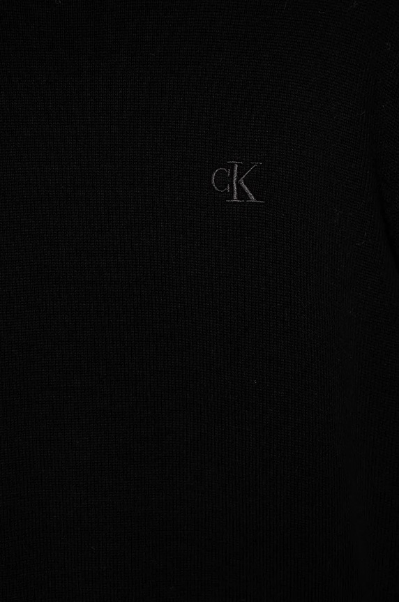Chłopiec Calvin Klein Jeans sweter bawełniany dziecięcy IB0IB02221.9BYH czarny