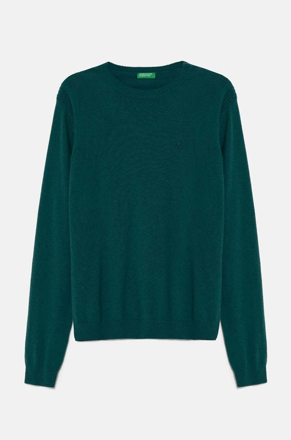 Detský sveter s prímesou vlny United Colors of Benetton melanž zelená 1032C106W.G.Seasonal