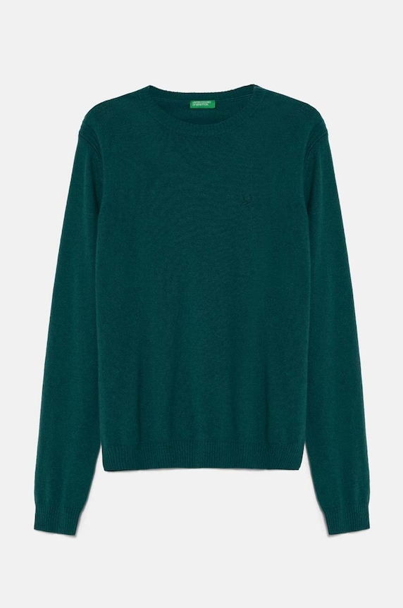 Detský sveter s prímesou vlny United Colors of Benetton melanž zelená 1032C106W.G.Seasonal