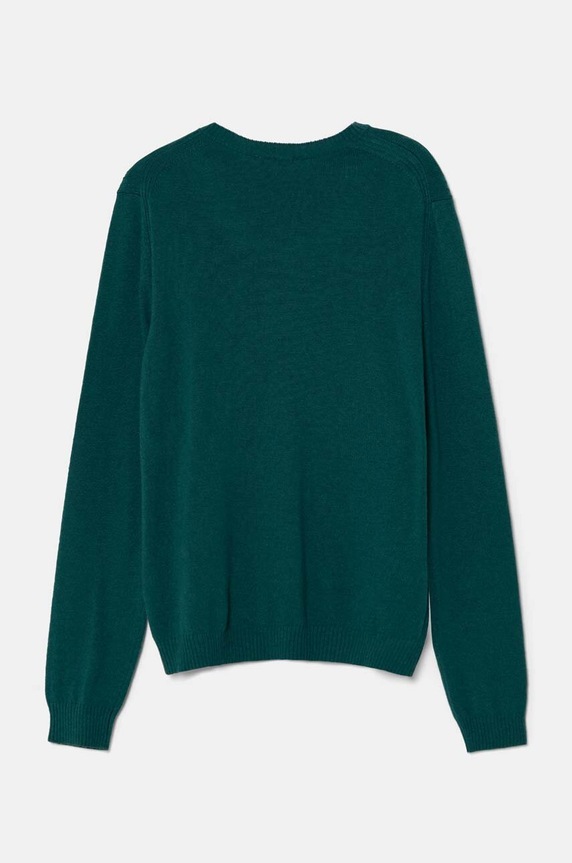 Detský sveter s prímesou vlny United Colors of Benetton 1032C106W.G.Seasonal zelená AW24
