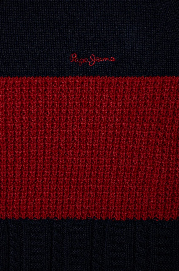 Chłopiec Pepe Jeans sweter bawełniany dziecięcy DALMAR PB701229 czerwony