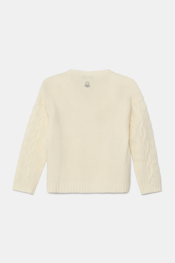 Παιδικό μάλλινο πουλόβερ United Colors of Benetton 1344C107G.G.Seasonal μπεζ AW24