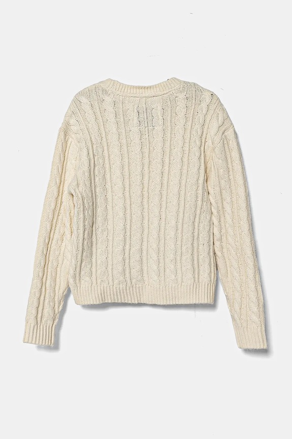 Abercrombie & Fitch sweter dziecięcy KI220.4018 beżowy AW24