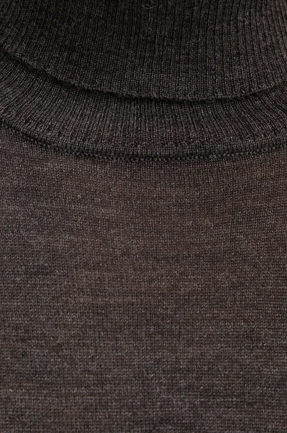 Μάλλινο πουλόβερ Bruuns Bazaar CharleneBBRoll Neck knit BBW4181 καφέ