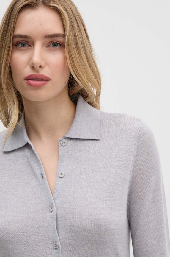 Calvin Klein gyapjú pulóver szürke K20K207198