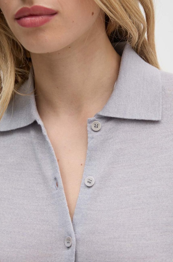 Calvin Klein gyapjú pulóver K20K207198 szürke